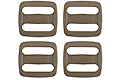WST High Strength 0.787'' Buckle  For Helmet/Vest (4PCS, Tan)
