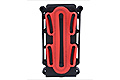 High Speed 9mm Soft Shell Pistol Mag MOLLE/Belt Pouch - BK/Red