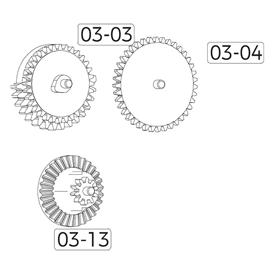Well Pro KS Series DSG AEG Dual Sector Tempered Steel Gearset - Part # 03-03, 04, 13
